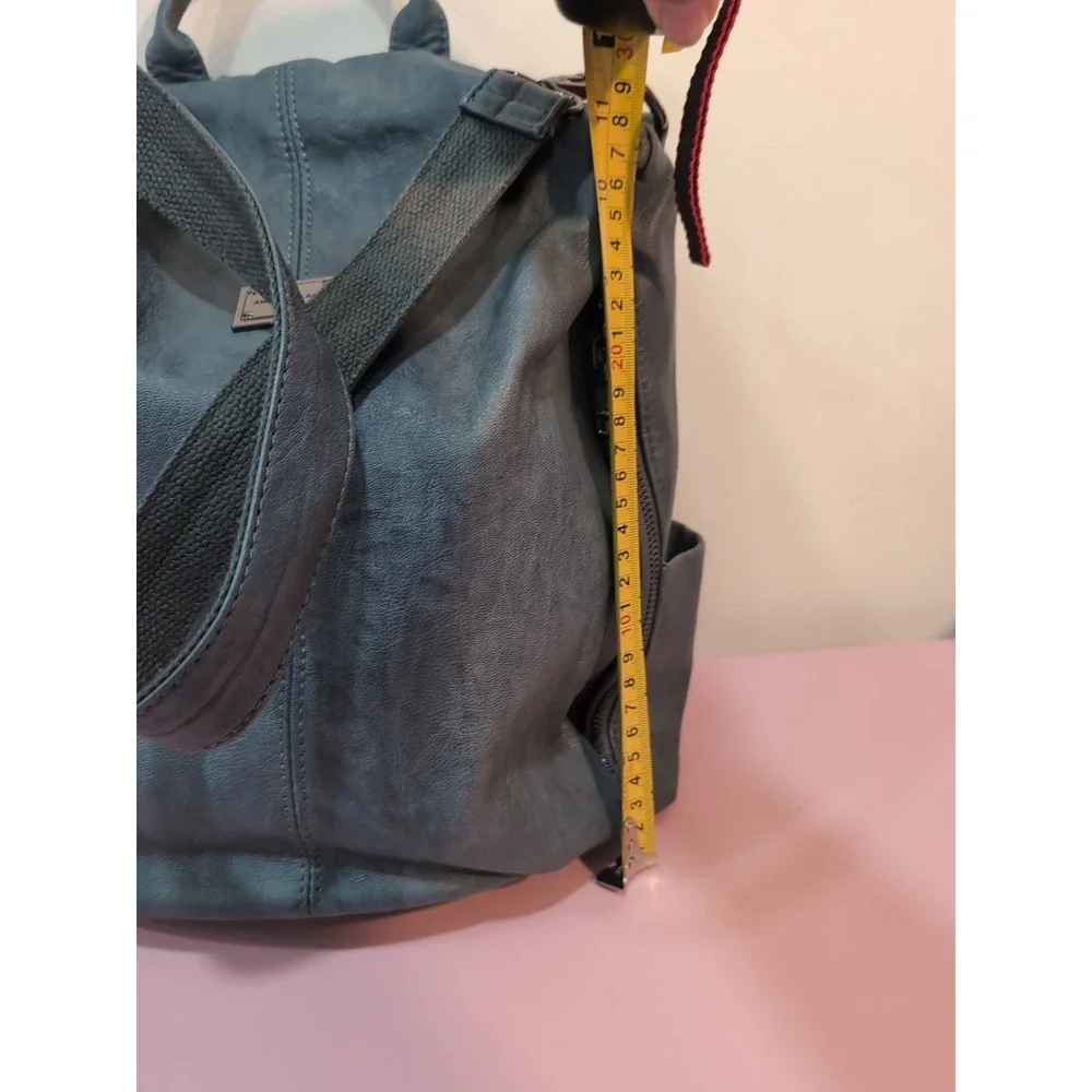 Amelie Galanti Blue Faux Leather‎ Backpack Bag